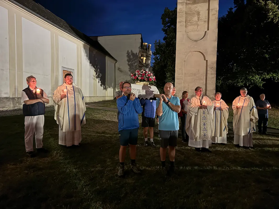 Gebet bei der Lichterprozession