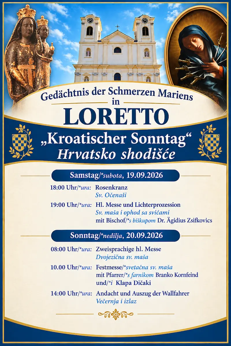 Plakat Kroatischer Sonntag 19. und 20. September 2026