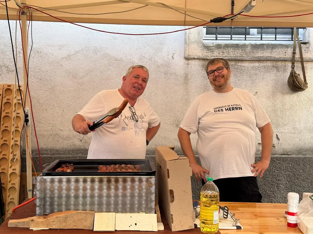 Grillstation am Pfarrfest