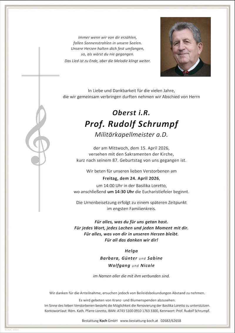Parte Prof. Rudolf Schrumpf